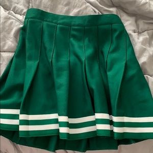 Green and White Cheer Skirt